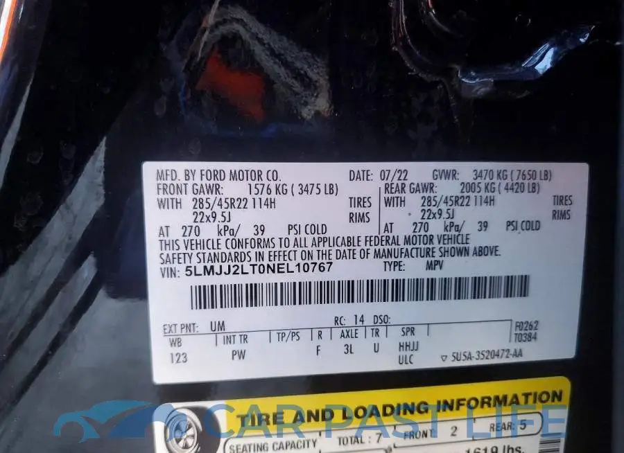 5LMJJ2LT0NEL10767# 13