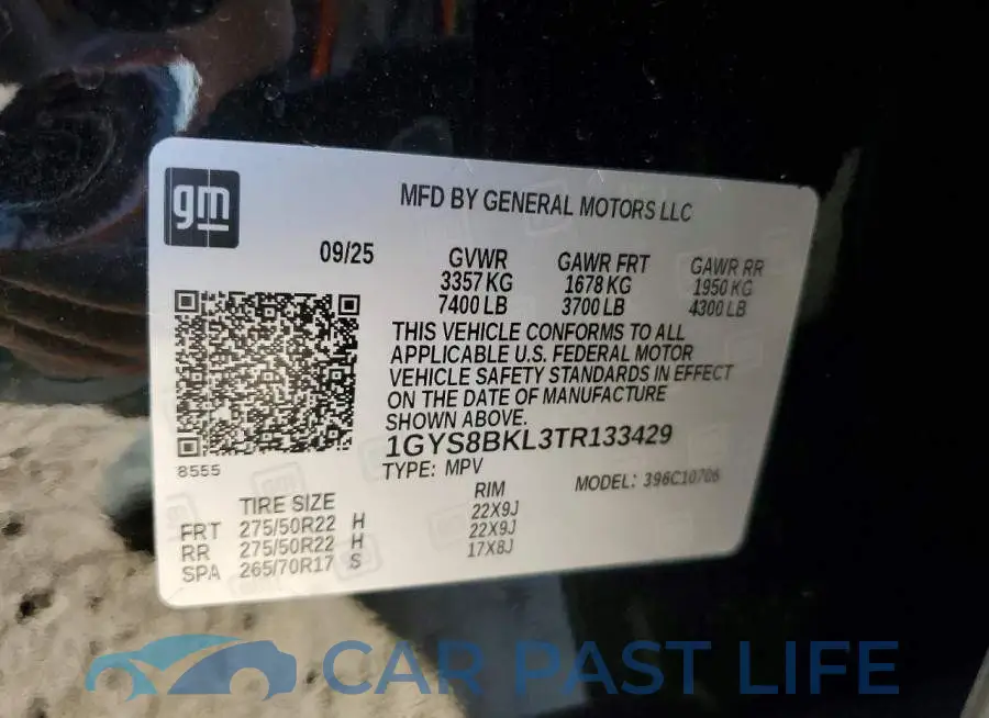 1GYS8BKL3TR133429# 14