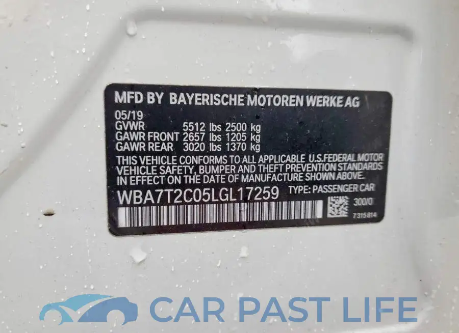 WBA7T2C05LGL17259# 12