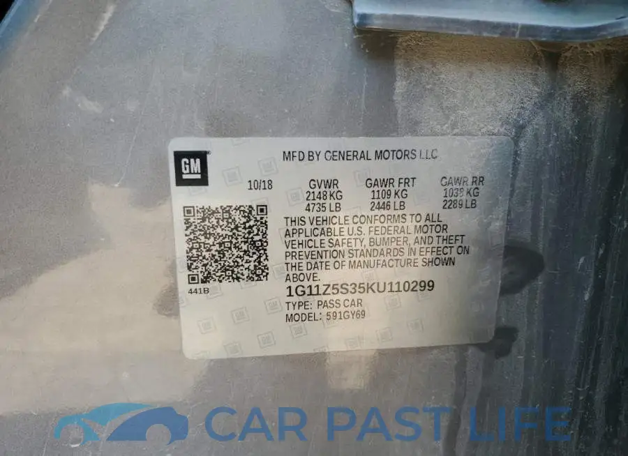 1G11Z5S35KU110299# 13