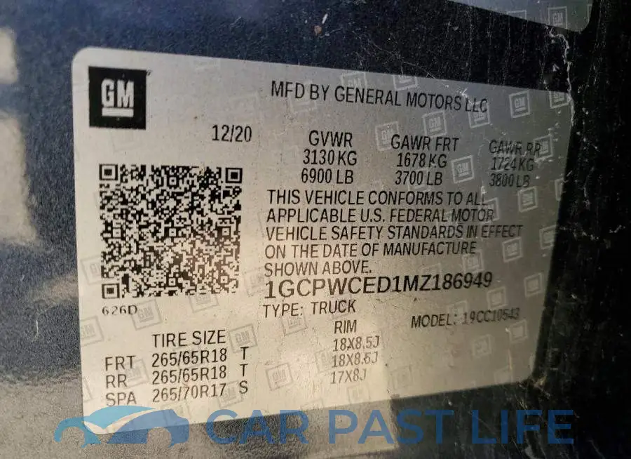 1GCPWCED1MZ186949# 13