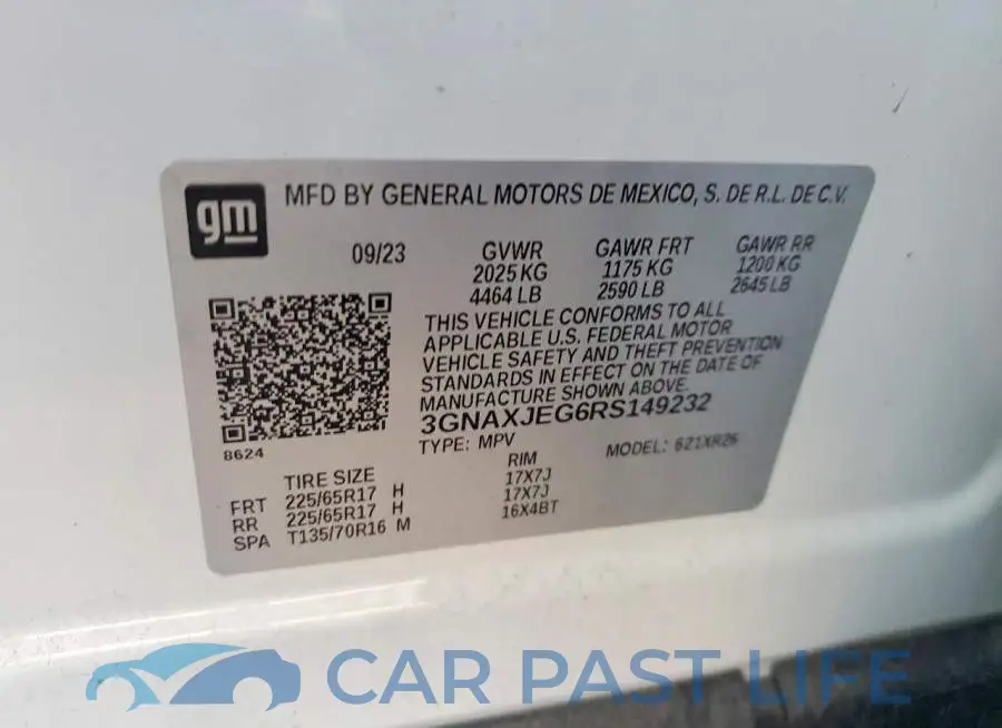 3GNAXJEG6RS149232# 13