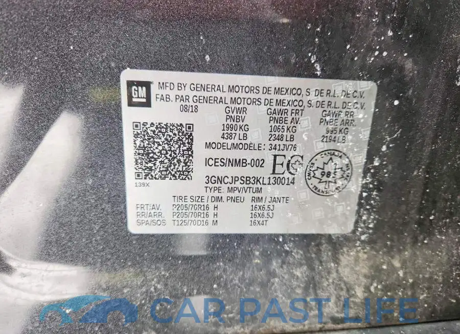 3GNCJPSB3KL130014# 13