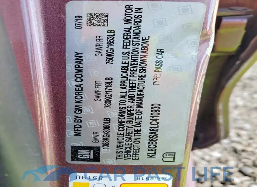 KL8CB6SA6LC410930# 12