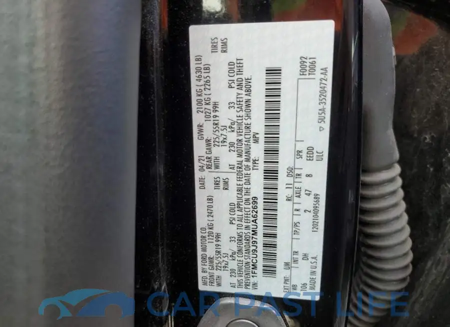 1FMCU9J97MUA62699# 13