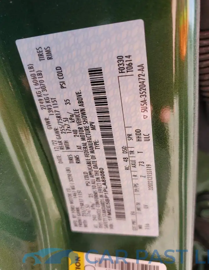 1FMEE5BP1PLA89080# 13