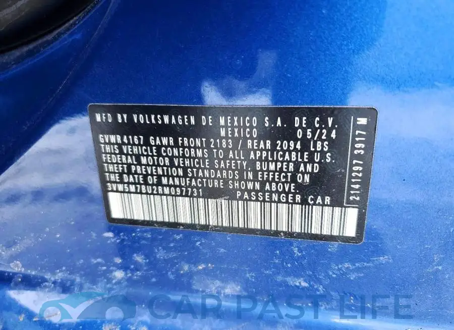 3VW5M7BU2RM097731# 12