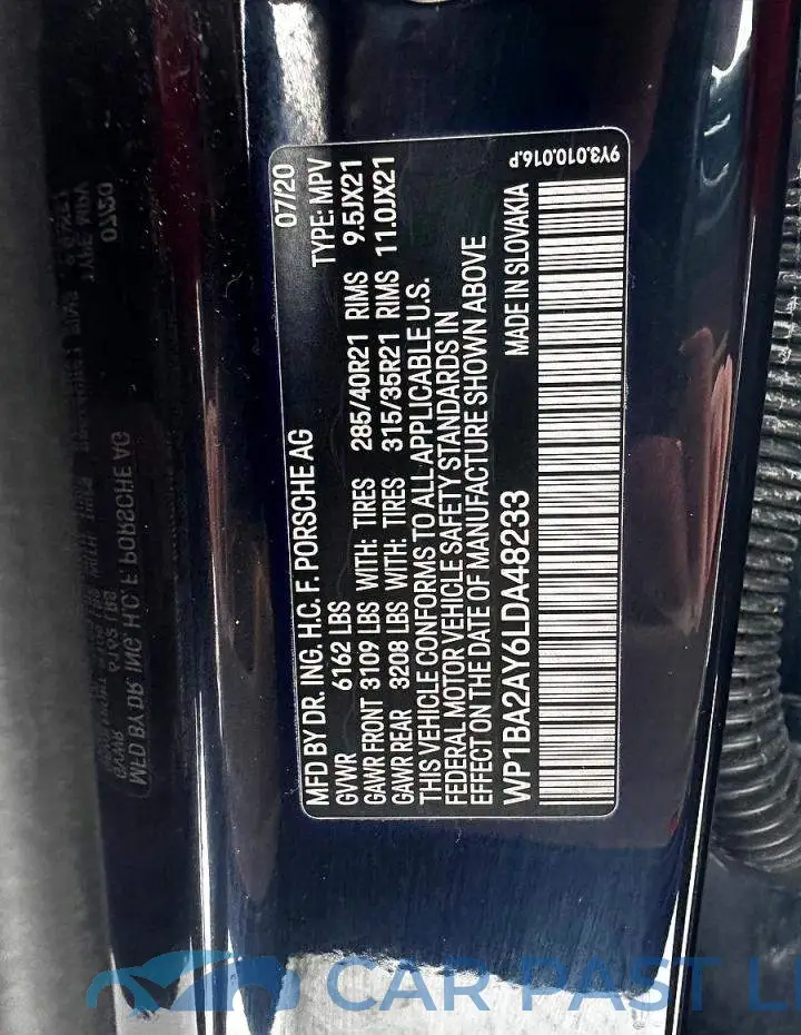 WP1BA2AY6LDA48233# 10