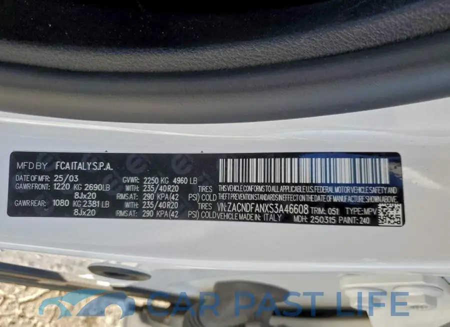 ZACNDFANXS3A46608# 13