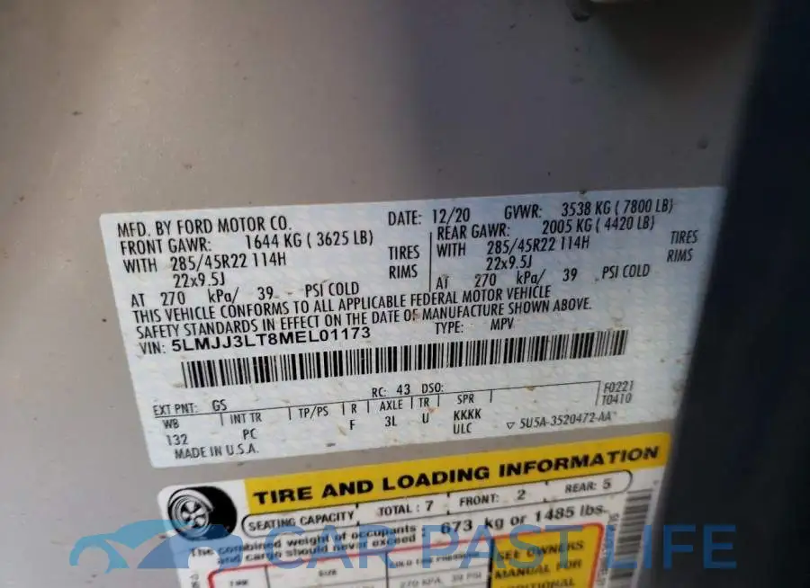 5LMJJ3LT8MEL01173# 13
