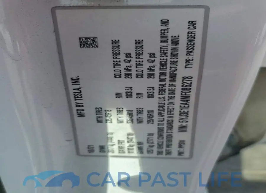 5YJ3E1EA4MF086278# 12