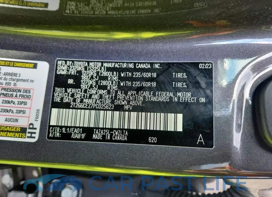 2T2GGCEZ7PC025623# 13
