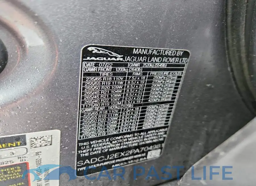 SADCJ2EX2PA704981# 12