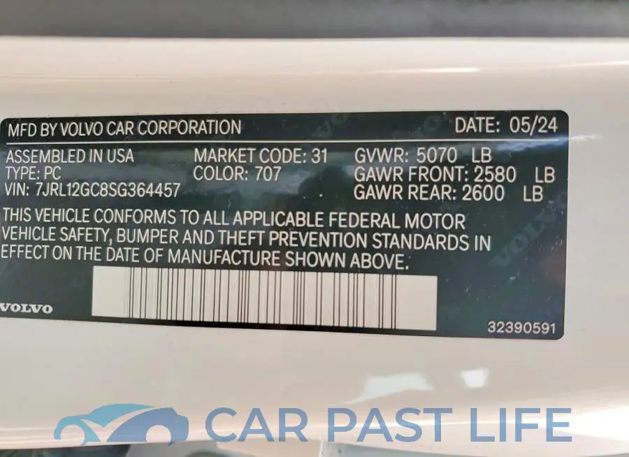 7JRL12GC8SG364457# 12