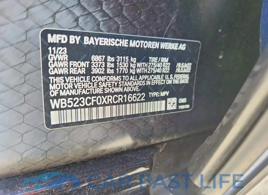 WB523CF0XRCR16622# 13