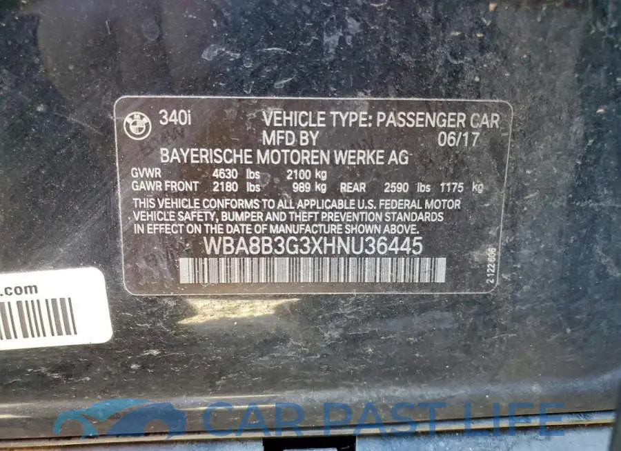 WBA8B3G3XHNU36445# 12