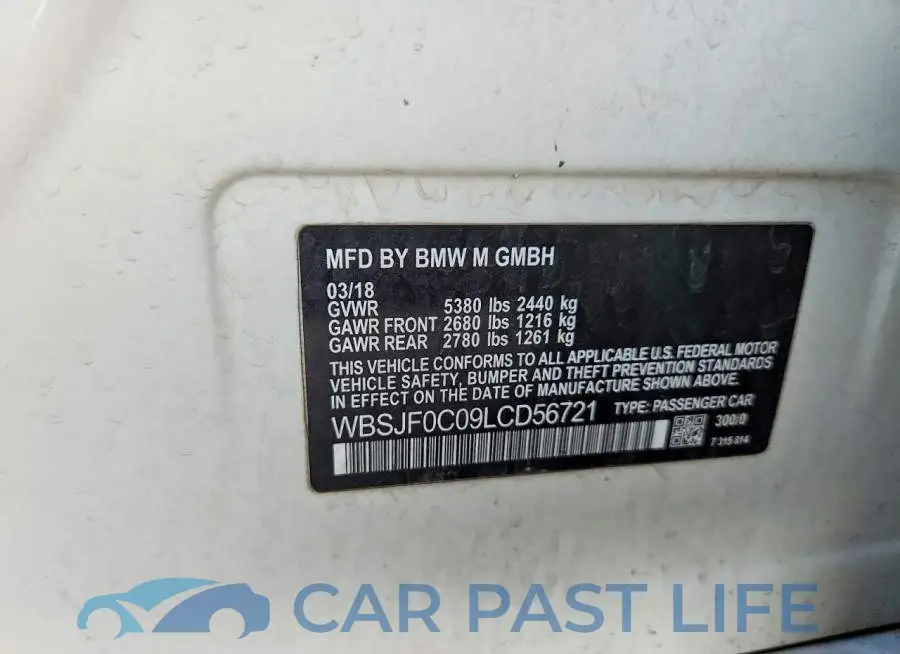 WBSJF0C09LCD56721# 12