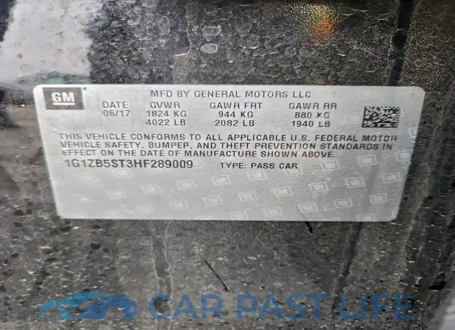 1G1ZB5ST3HF289009# 12