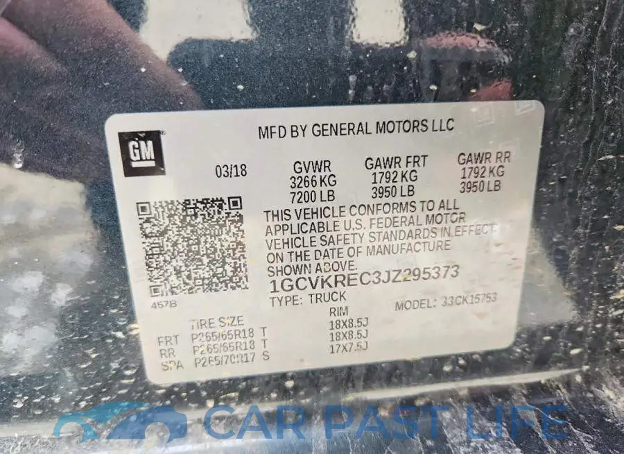 1GCVKREC3JZ295373# 12