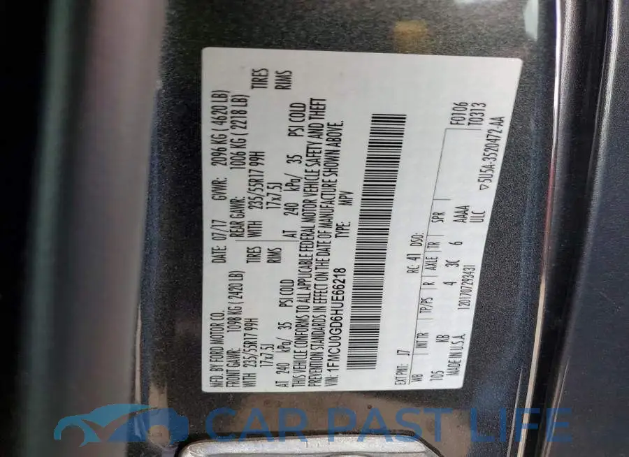 1FMCU0GD6HUE66218# 13