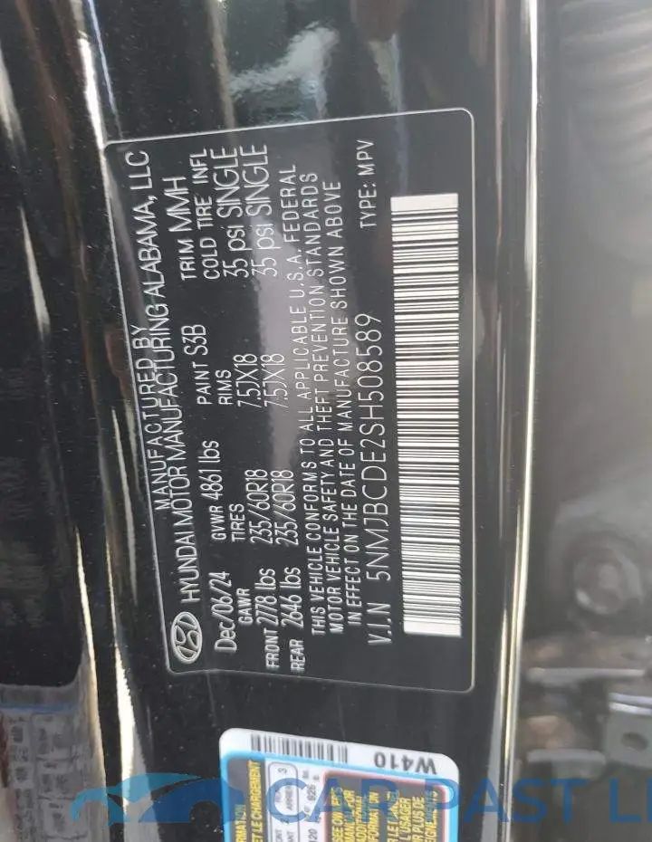 5NMJBCDE2SH508589# 13