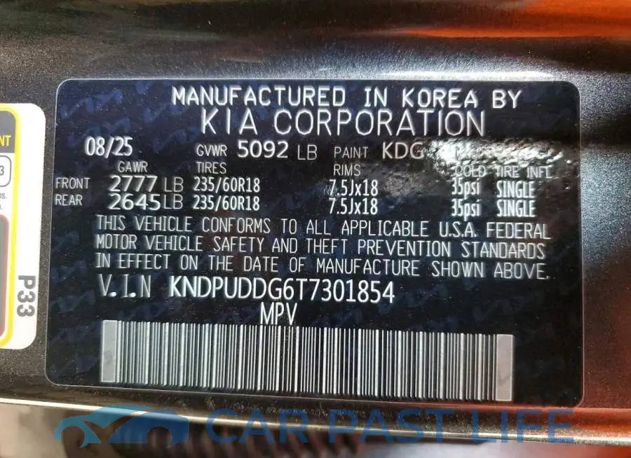 KNDPUDDG6T7301854# 14