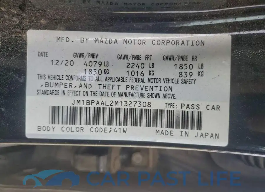 JM1BPAAL2M1327308# 12