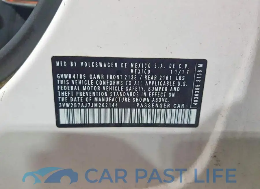 3VW2B7AJ7JM262144# 12