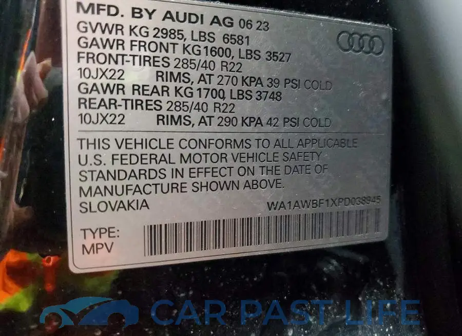 WA1AWBF1XPD038945# 14