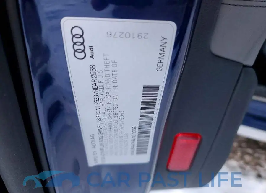 WAUB4AF48LA078258# 12