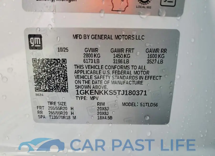 1GKENKKS5TJ180371# 13