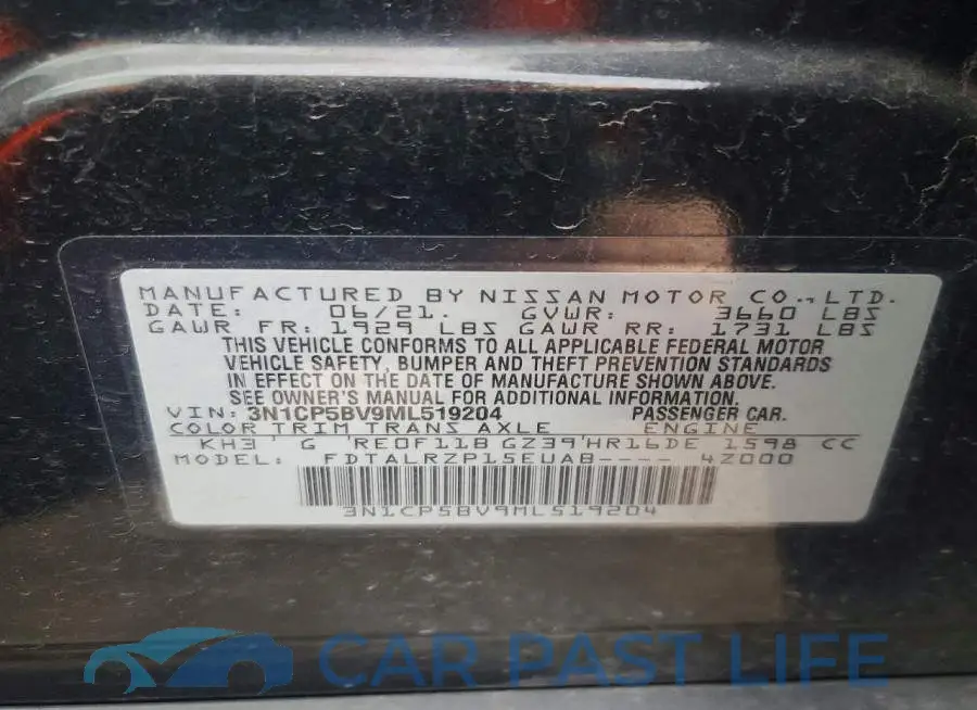 3N1CP5BV9ML519204# 13