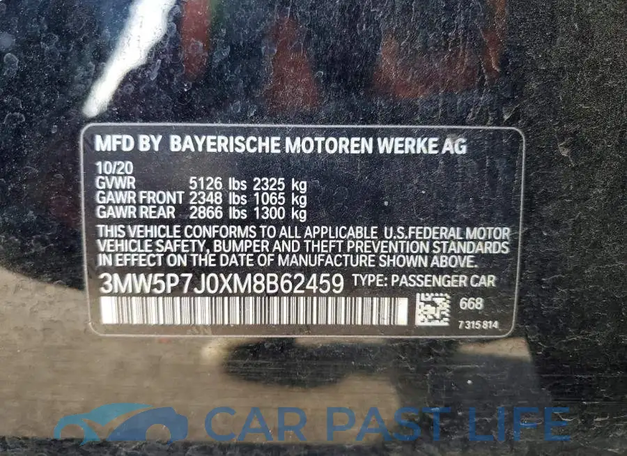 3MW5P7J0XM8B62459# 13