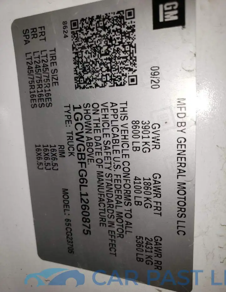 1GCWGBFG6L1260875# 13