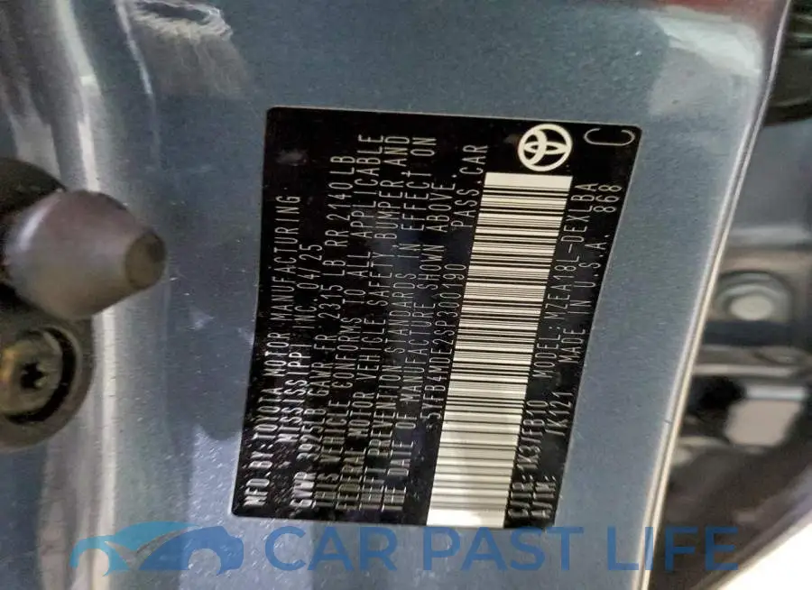 5YFB4MDE2SP300190# 12