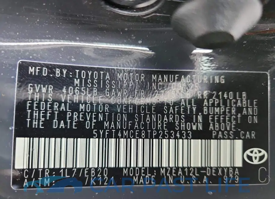 5YFT4MCE8TP253433# 13