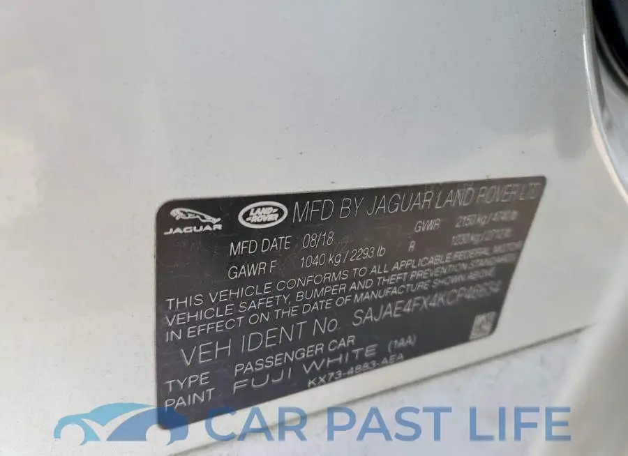 SAJAE4FX4KCP46634# 12
