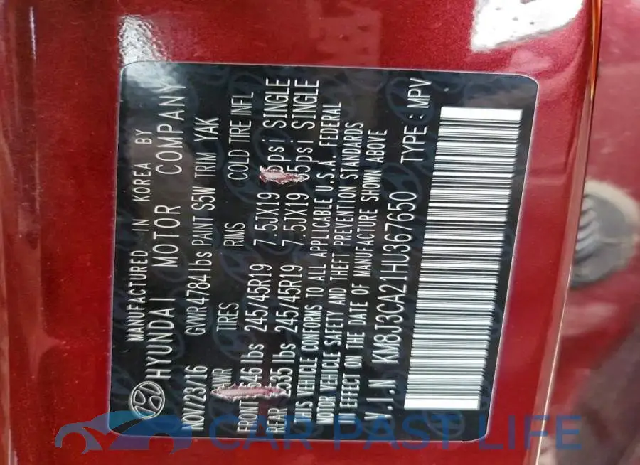 KM8J3CA21HU367650# 13