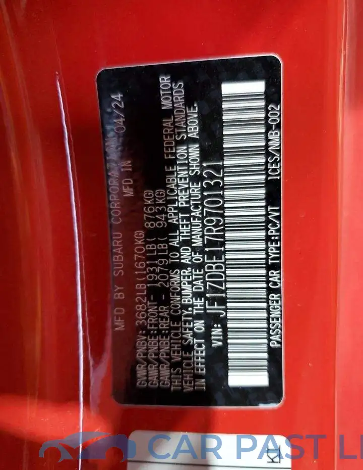 JF1ZDBE17R9701321# 13