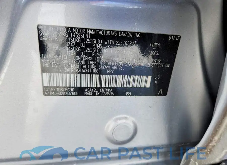2T3WFREV3HW344186# 13