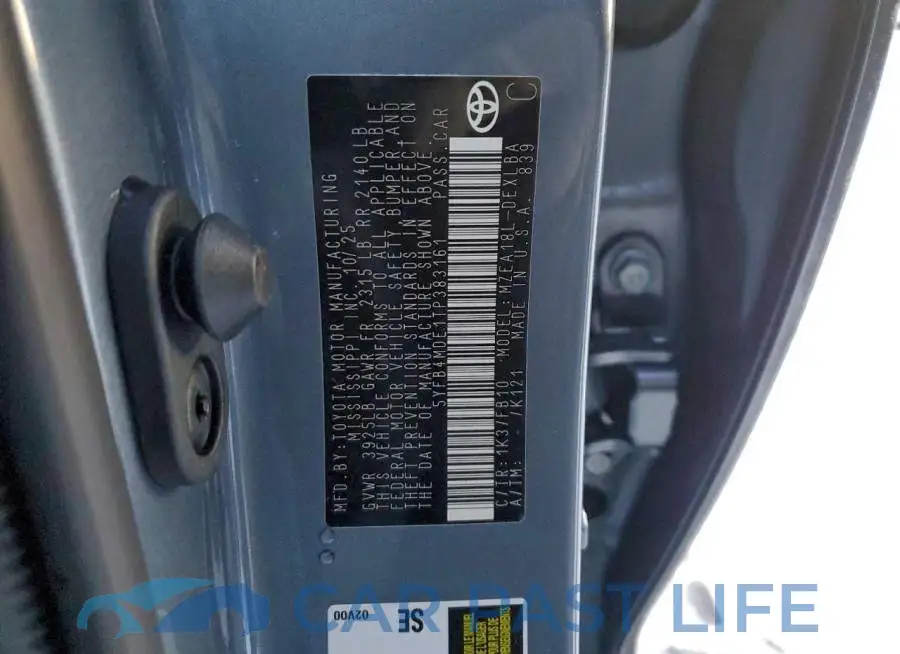 5YFB4MDE1TP383161# 13