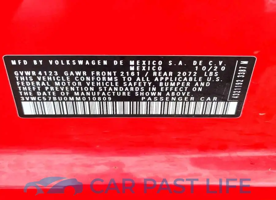 3VWC57BU0MM010809# 10