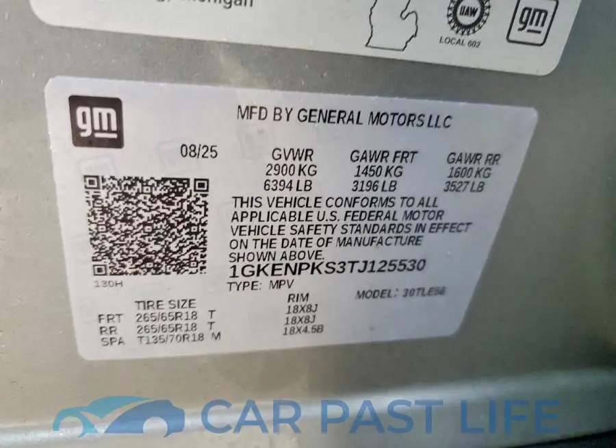 1GKENPKS3TJ125530# 13