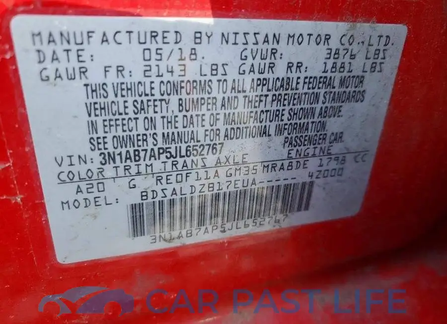 3N1AB7AP5JL652767# 13