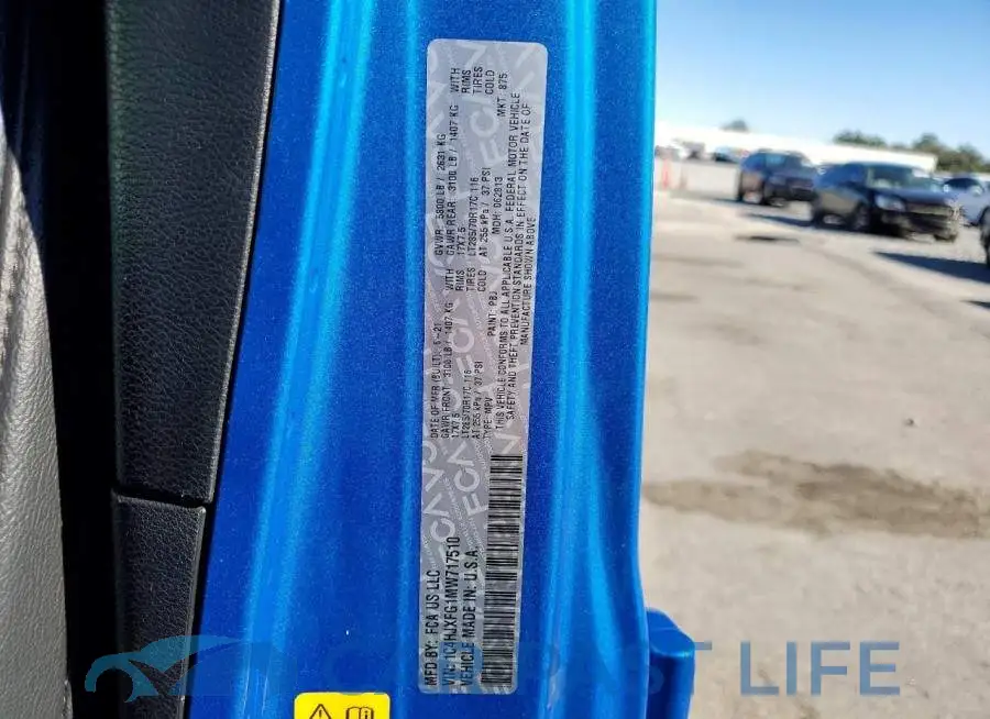 1C4HJXFG1MW717510# 12