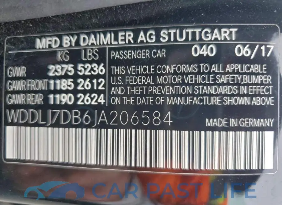 WDDLJ7DB6JA206584# 12