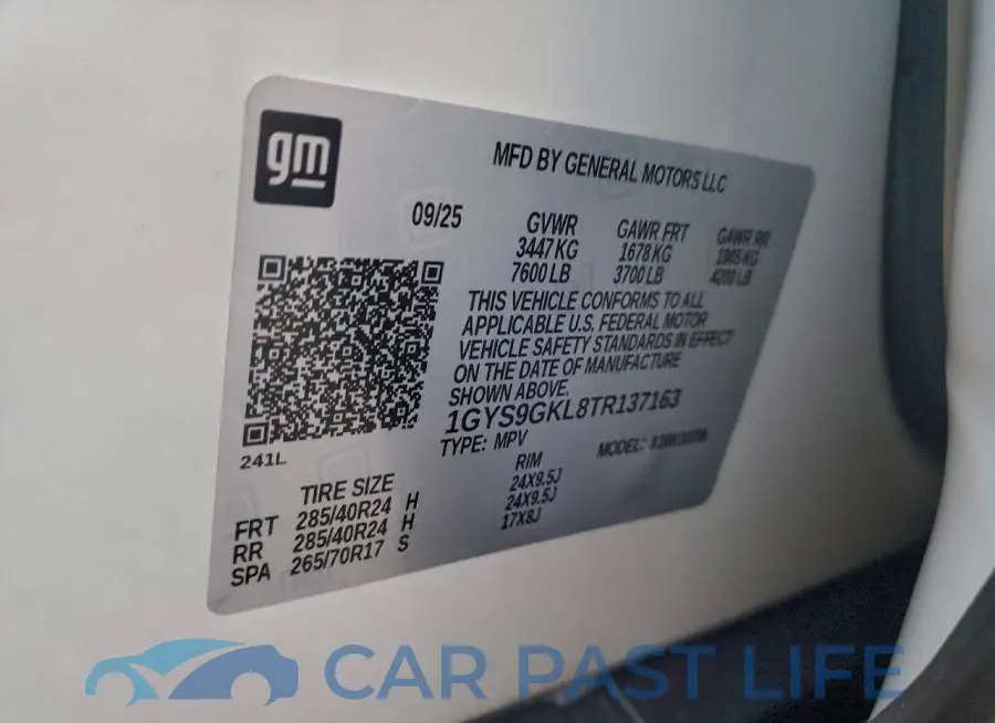 1GYS9GKL8TR137163# 14