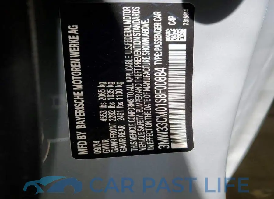 3MW33CM01S8F00884# 12