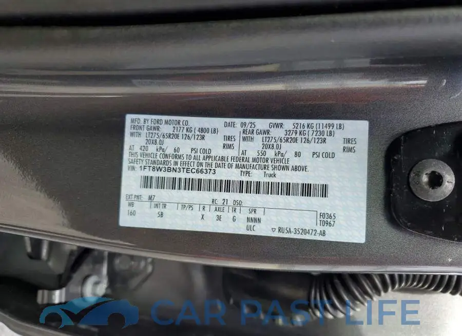 1FT8W3BN3TEC66373# 12