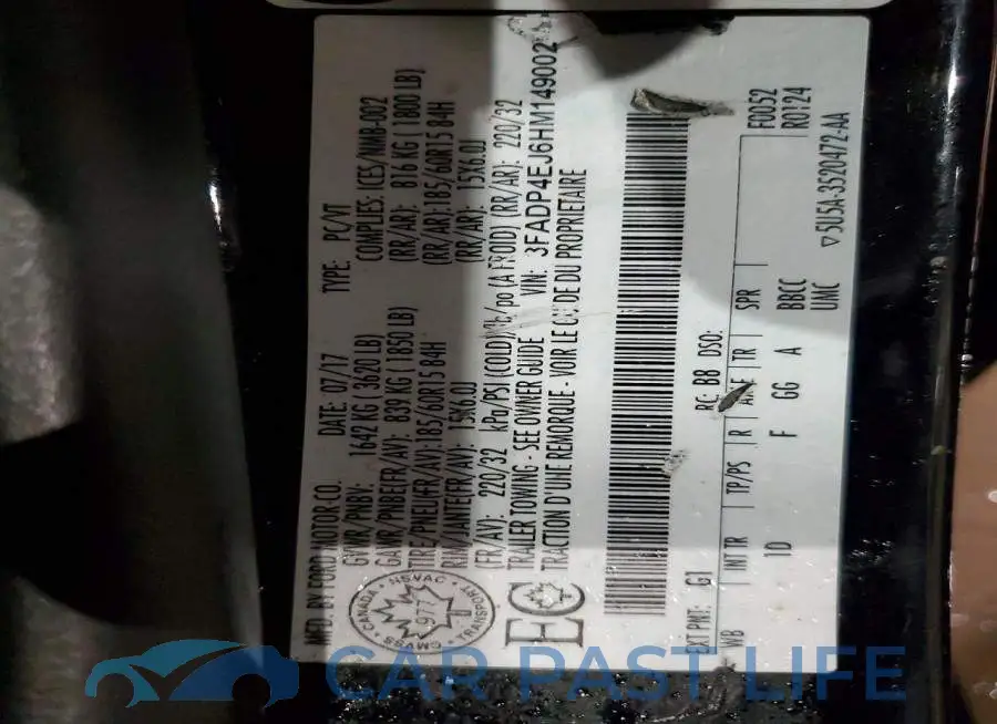 3FADP4EJ6HM149002# 12